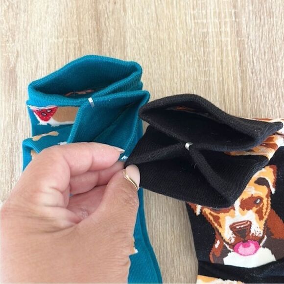 Dog Print Socks Corgi and Pitbull Print Socks - Picture 3 of 4